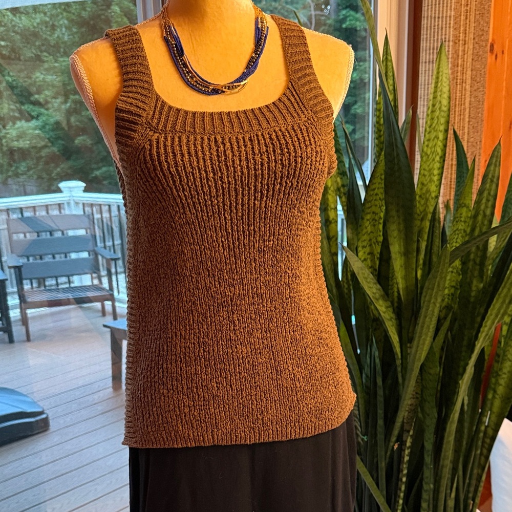 JCrew Brown Sweater Knit Tank Top